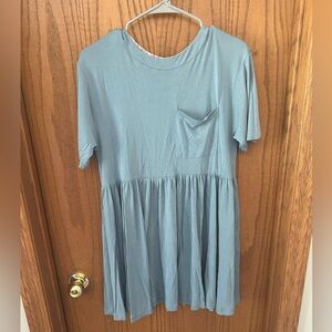 Women's Blue T-Shirt Dress